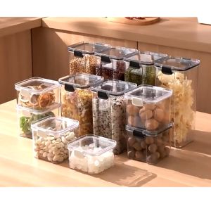 Hộp Nhựa Đựng Thực Phẩm Khô Hộp Nhựa Đựng Ngũ Cốc Trong Suốt Nắp Kín Chống Ẩm