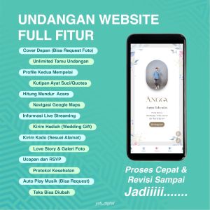Undangan Digital Tema Biru 1 - Undangan Pernikahan Website Custom Premium Murah
