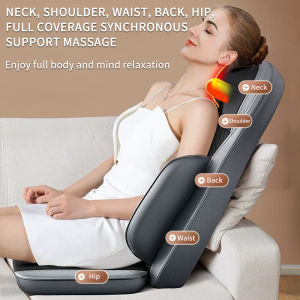 Jinkairui Neck Back Shiatsu Massager Kneading Massage Cushion with Heat Full Back Massager Home Office Use