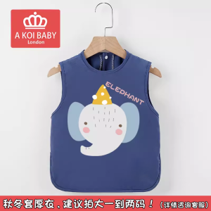 Baby Vest Style Waterproof Princess Overclothes Baby Children Sleeveless inside-out Wear Summer Eating Bib Thin Breathable Cute
