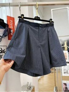 XIBAIYI | Overweight-friendly Stripe A-line Loose Shorts