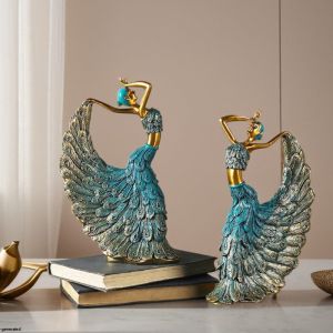European Creative Resin Peacock Dancer Figurine