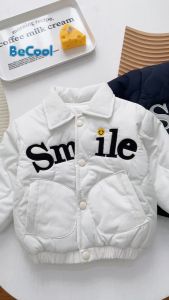 Áo Khoác Thêu Chữ Smile Cho Bé Trai Bé Gái Cực Ấm Từ 8-20kg BECOOL