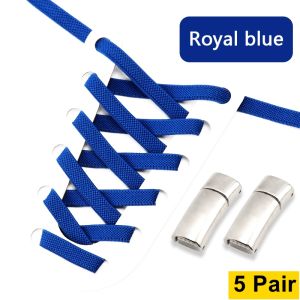 5Pair Magnetic Shoelaces Without Ties Metal Lock 8mm Thick Elastic Shoe Laces Flats Sneakers Running Tennis Lazy Shoelace