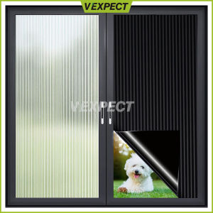 Privacy Window Sticker Film Removable Frosted Window Film Opaque Stripe Bathroom Glass Door Sticker