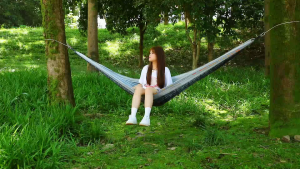 290X140CM Duyan Foldable Hammock Double Camping Cradle Adult Outdoor Hiking Hammock Printed Hammock