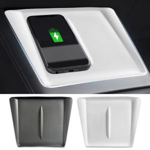For Tesla Model Y Juniper/Launch 2025 Anti-skid Pad Wireless Charging Pad Car Phone Non-slip Charger Mat Protective Pad