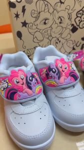 🔥มีไฟ🔥 41G3A รองเท้านักเรียนอนุบาลพละขาว ลายโพนี่ Pony ลิขสิทธิ์แท้💯 by ADDA (Size25-35) New2025‼