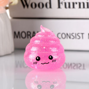 Novelty Squishy Poo Stress Ball Squishies Toys Glitter Funny Stretch Squeeze Fidget Toys for Kids Adults Fools Day Prank Gift