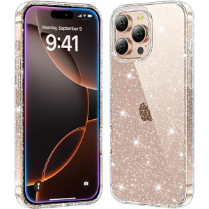 Clear Glitter Case For iPhone 17 Air 17E 16E 16 Pro Max 15 Plus 14 13 Mini 12 11 X XS XR SE 2022 2020 16Pro 15Pro 8 Phone Cover