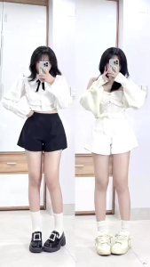 Quần Short KaKi Cạp Cao BigSize  Sooc Nữ Ngắn Vải Kaki co Giãn mã 95