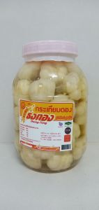 กระเทียมดองตราธงทอง หัวกระเทียมดองกระเทรยมดอง ขนาด 1800กรัม กรอบ หวาน อร่อย