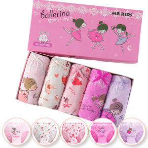Sanrio | 4-Piece Girls Panties Soft Cotton Children Triangle Underwear Elegant Ballerina Princess Print Girls Briefs with Packaging Boxes