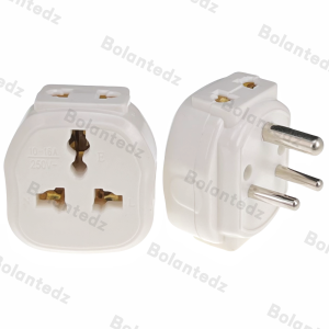 Bolantedz Universal 3 in 1 India Pakistan South Africa Power Connector Japan AU EU US UK To India Travel Adapter Plug Type D
