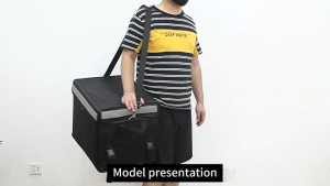 【32/48L】Food Delivery Bag Sling Bag Motorcycle Insulated Grab Delivery Box Waterproof and Thermal Insulation With Hook