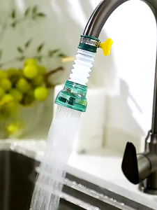 Universal 360° Rotatable Faucet Filter Retractable Adjustable Flexible Tap Extender Bathroom Tools