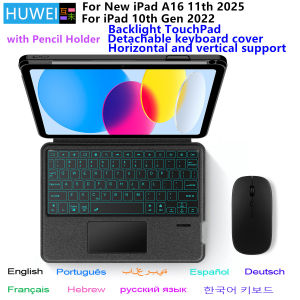 Magic Keyboard Case For iPad A16 11 inch 2025 iPad 11th Stand Cover for new iPad 11th 10th Generation A3354 A3355 A3356 Case