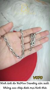 Dây Chuyền Nam Nữ V070 Mạ Bạc Thời Trang Thanh Lịch Hàng Ngày