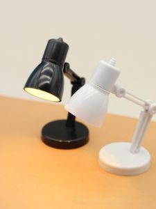 DIY Dollhouse Scene Model 1:6 Soldier Study Props Battery Included Table Lamp Miniature Furniture Accessories for Collectors