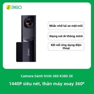 360 | Máy Quay Hành Trình Ô Tô Mới Không Dây 360 Độ 4K Cao Cấp