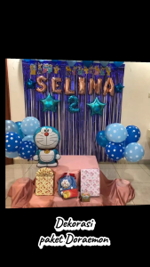 Paket Hiasan Dekorasi Ulang Tahun Anak Tema Doraemon