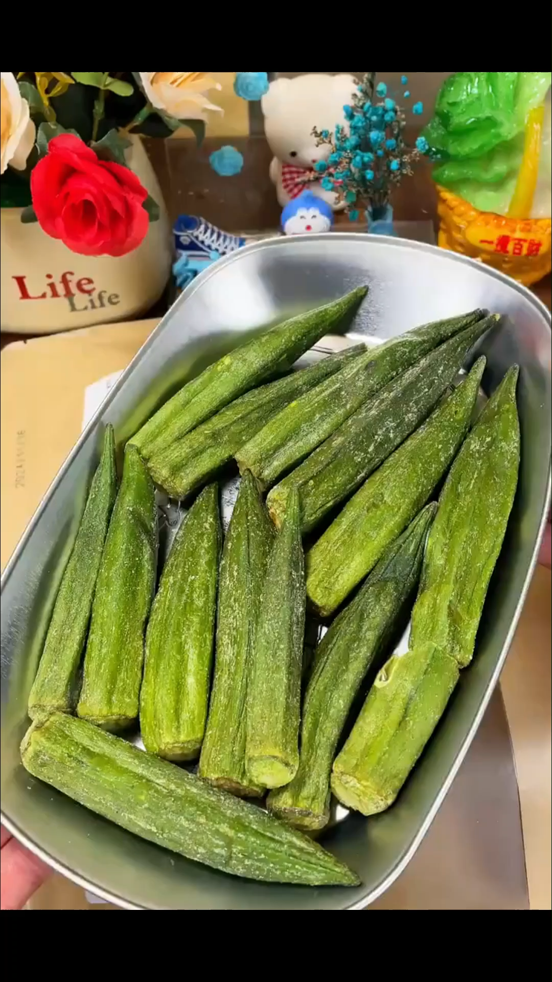 Dried Okra Chips High Fiber Ready To Eat Vegetable Snack Wholesome On-The-Go Munchies