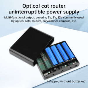 DC UPS Uninterruptible Power Box 6Pcs 18650 Lithium Battery Welding Free Power Box DIY Kit Optical Cat Router 5V 9V12V Peak 60W