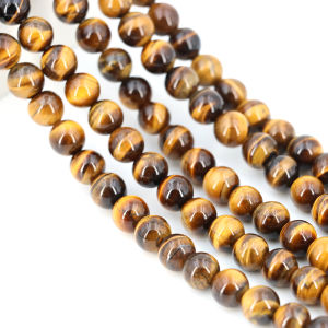 2 มม./3 มม./4 มม./6 มม./8 มม./10/12 มม.ธรรมชาติ Tiger Eye Stone ลูกปัดสําหรับเครื่องประดับทําสีน้ําตาลเรียบลูกปัด Armbandjes อัญมณีอุปกรณ์เสริม