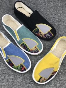 Beijing Style Handmade Low Cut Work Shoes Breathable Anti Odor Driving Shoes for Men in Spring Summer Casual Cotton Shoes