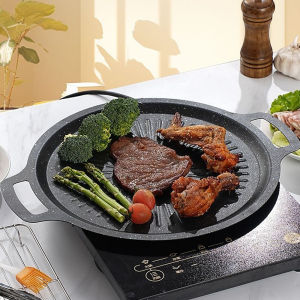 Non-Stick Baking Tray Outdoor BBQ Grill Pan Korean Barbecue Roastig Grill Plate Home Camping Pot Frying pan wok Kitchen Cookware