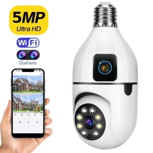 8MP WiFi IP Camera E27 Bulb Cam Wireless Baby Monitor Pet Cameras 5MP SmartLife Indoor AI Tracking Security Video Surveillance