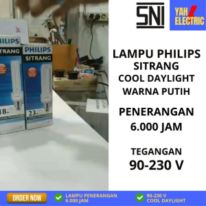 LAMPU PHILIPS SITRANG WARNA PUTIH 5W/11W/18W /23W COOL DAYLIGHT E27 90-230V - YAH ELECTRIC