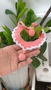 Vòng cổ cho chó mèo bằng len kèm lục lạc cao cấp HELLOPET Vòng cổ đan len có chuông nhiều màu sắc cho thú cưng