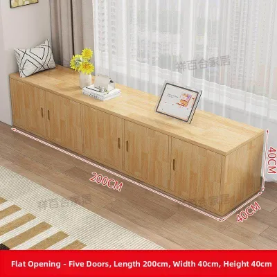 GUANGMANZHI | Multifunctional Storage Cabinet Wooden Bedroom Use Long Strip Bench Custom Low Cabinet