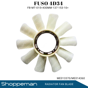 FUSO 4D34 RADIATOR FAN BLADE 430mmx137x153 10 BLADES ME013370 ME014360 FB-MT-015