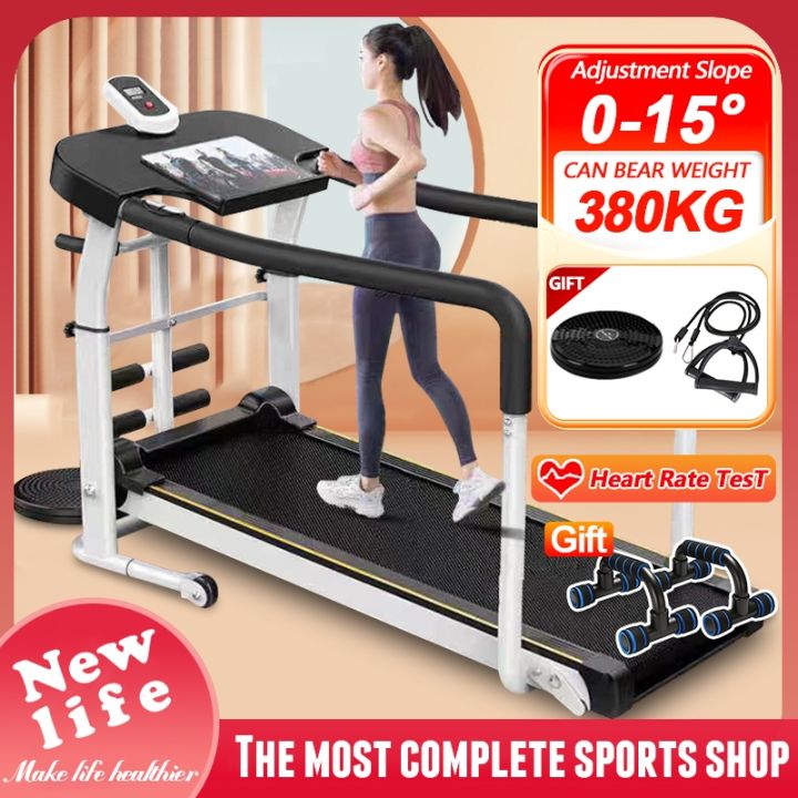 COD&Stock】Treadmill Multifunctional luxury treadmill household
