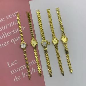 Đồng Hồ Đeo Tay Nữ Thạch Anh Màu Vàng Thanh Lịch Thương Hiệu Hàng Đầu Đồng Hồ Đeo Tay Mặt Số Nhỏ Dành Cho Nữ Thời Trang Nữ Quà Tặng Với Các Dấu Số Ả Rập