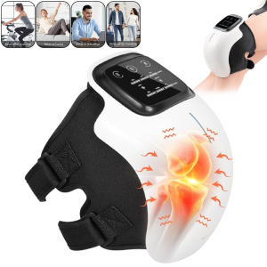 Cordless Knee Massager Heating Pad for Knee Pain 3 Heating Levels 3 Vibration Modes LED Screen Adjustable Straps Gift for Men and Women