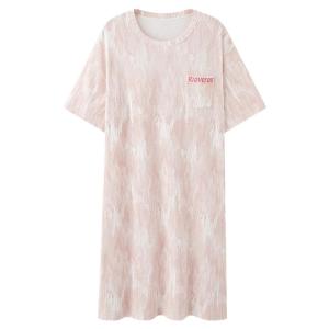 Áo ngủ MiiOW cho nữ làm bằng cotton dễ thương cỡ lớn tay ngắn có đệm ngực