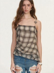 DIANAVEVINA | Elegant Irregular Hem Womens Tank Top