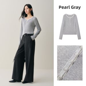 PEACEBIRD | Winter New Wool Blend Henley Neck Knit Underwear