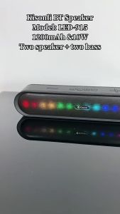 KISONLI Speaker Bluetooth Soundbar Wireless  LED-915 Long Strip RGB Ligth 2 Bass