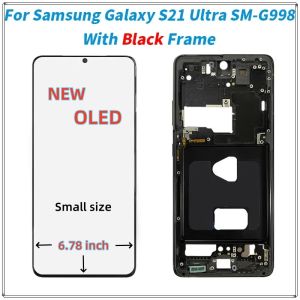 Super OLED Display With Frame For Samsung Galaxy S21 Ultra SM‑G998F/DS G998B G998U Touch Screen Digitizer Replacement Repair