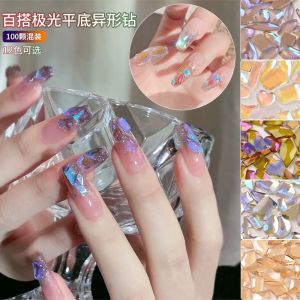 Nail Art Decorations Flat Bottom Shaped Rhinestones Small Size Silver White Purple Red Glitter Fairy Dust Mixed Aurora Beauty