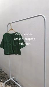 Atasan kaos stik balik kantong dua lengan pendek wanita/atasan wanita/kaos babyterry/crop top Korean