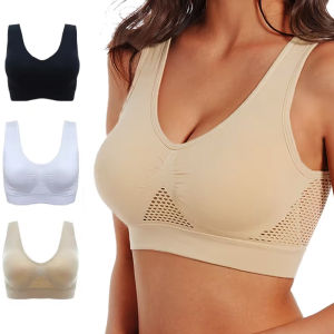 Nữ Thoáng Khí Áo Ngực Thể Thao Liền Mạch Đẩy Lên Đệm Thể Dục Áo Chạy Bộ Có Thể Tháo Rời Ly Full Cup Nylon SPANDEX