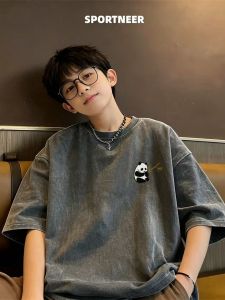 Stylish Dyed Cotton Short Sleeve T-shirt