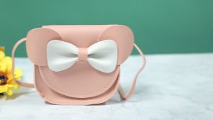 【COD&Local】Baby Girl Cartoon Crossbody Bag Cute Mouse Ear Bowknot Magnetic Snap Shoulder Bag