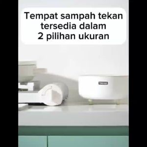 Tempat Sampah Tekan N56 Tong Sampah Wooden Stand Dapur Kamar 7L