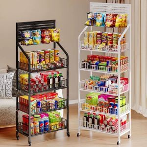 UPSEN Supermarket Shelves Multi Layer Display Stand Kitchen Organizer Grocery Rack For Store Display Rack